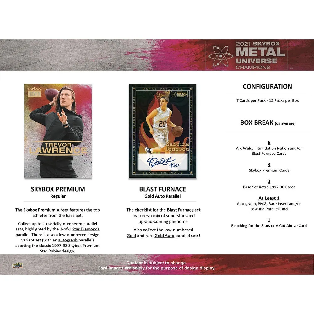 2020-21 Upper Deck Skybox Metal Universe Champions Hobby Box