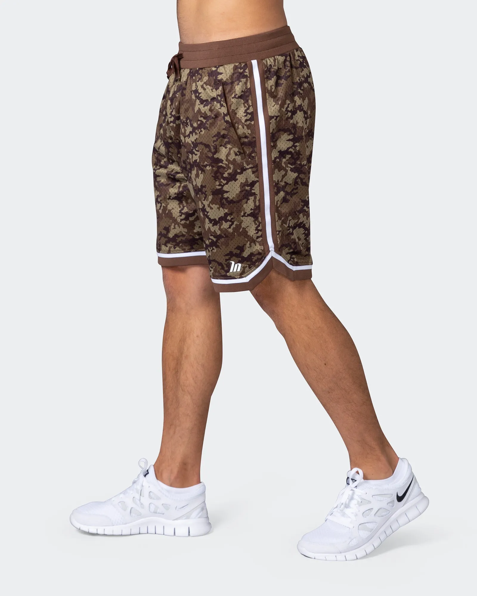 8" Basketball Shorts - Chestnut Camo Print