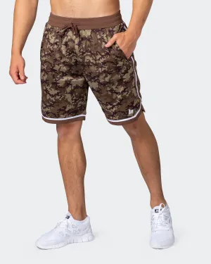 8" Basketball Shorts - Chestnut Camo Print