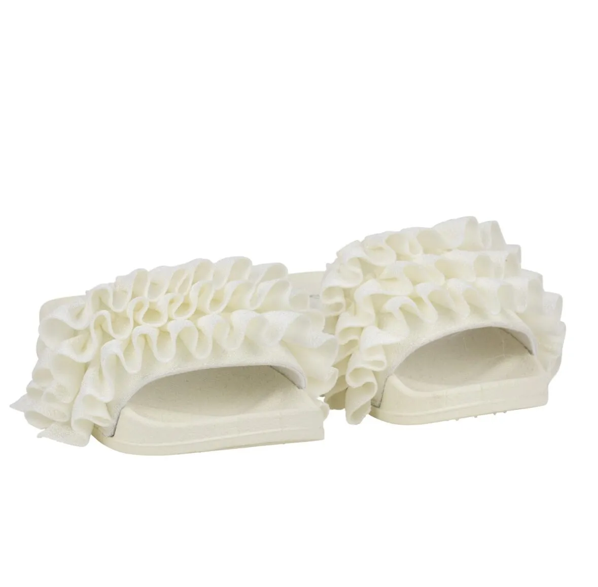 Adee 1001 Bright White Frilly Slider