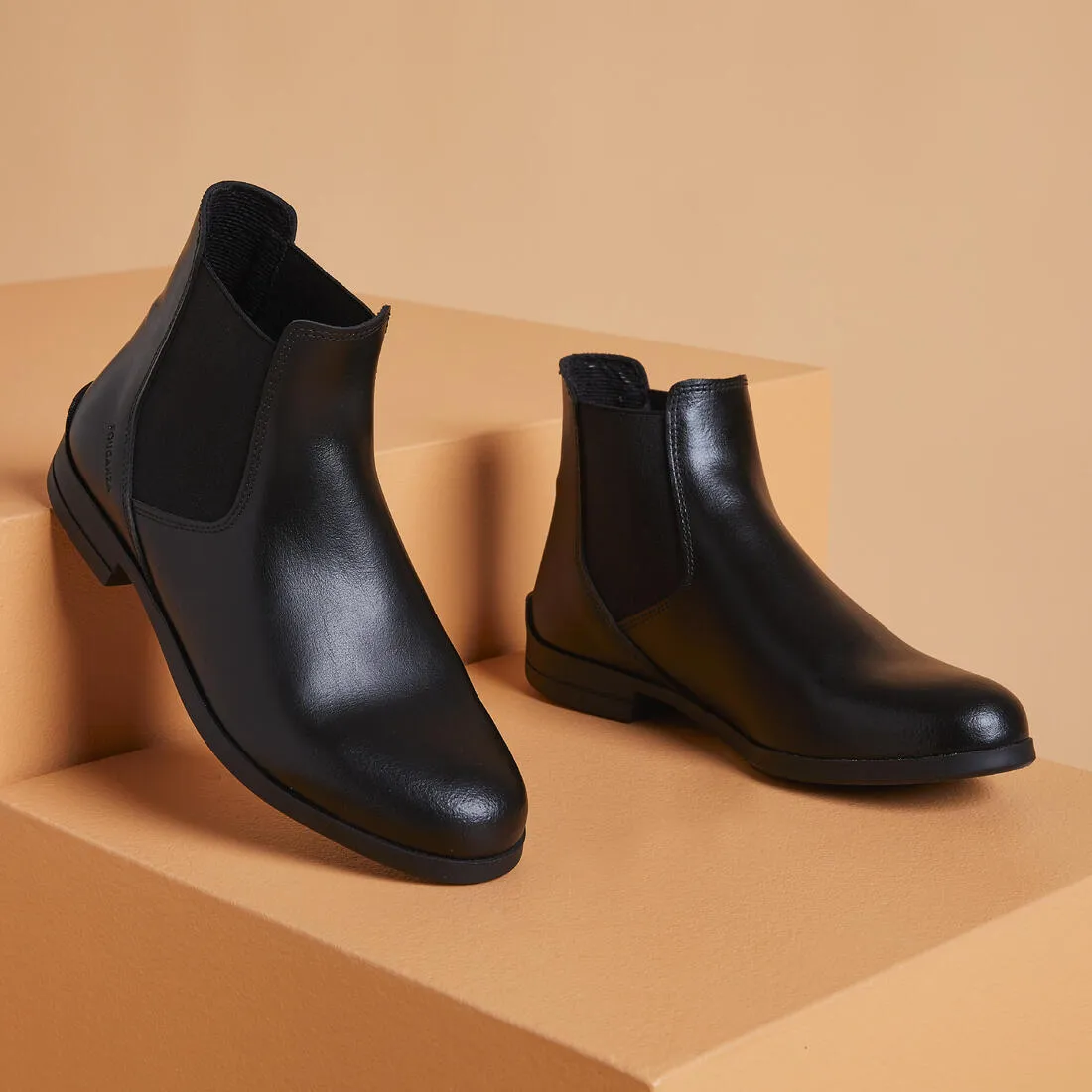 Adult Leather Horse Riding Jodhpur Boots 500