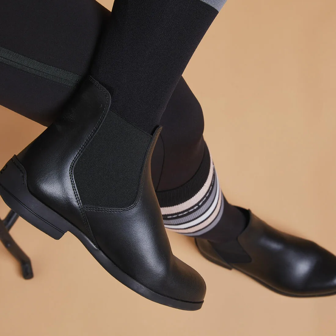 Adult Leather Horse Riding Jodhpur Boots 500