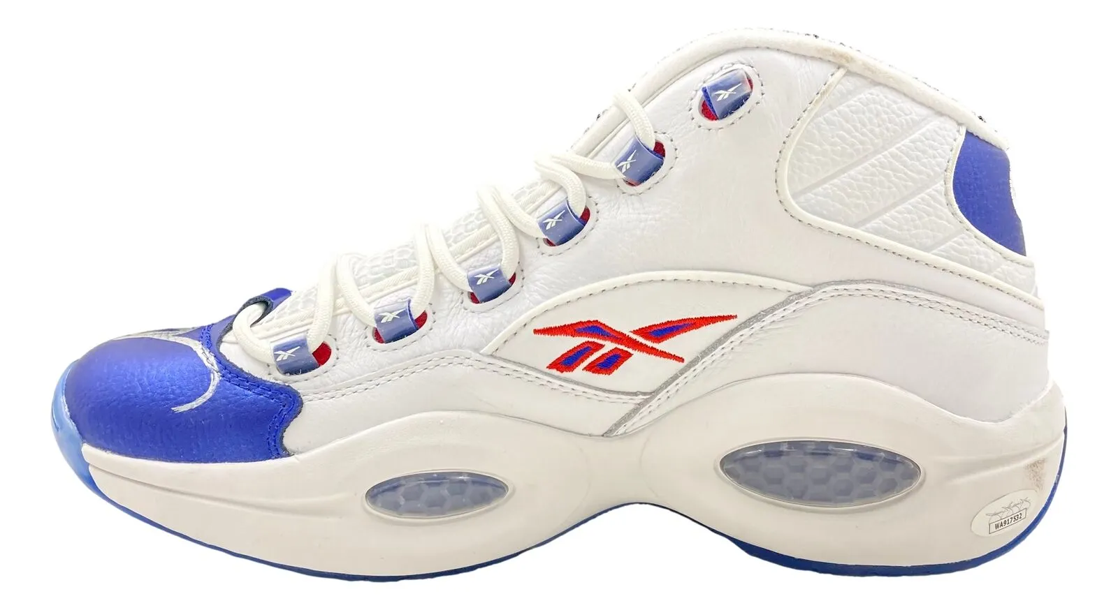 Allen Iverson 76ers Signed Right Reebok Question Mid Dark Blue Shoe JSA ITP
