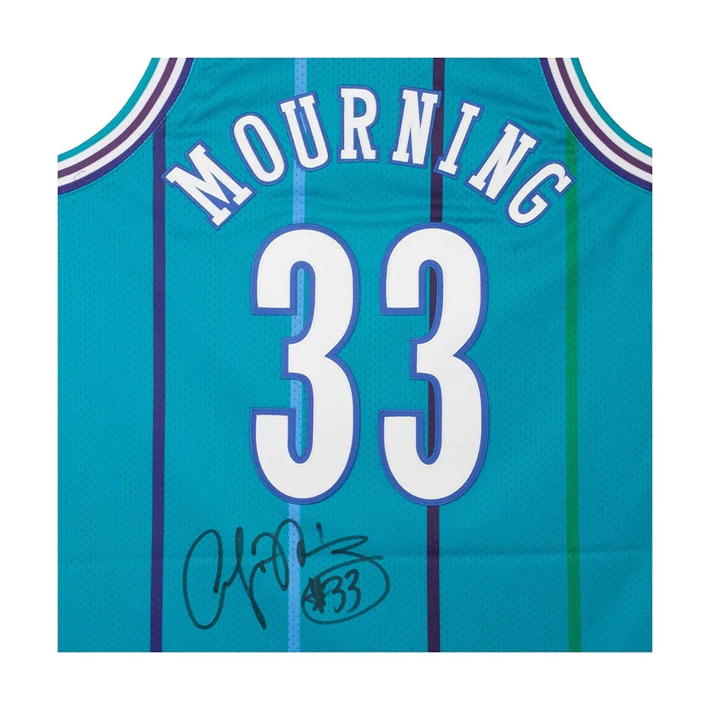 Alonzo Mourning Autographed Authentic Hornets Jersey