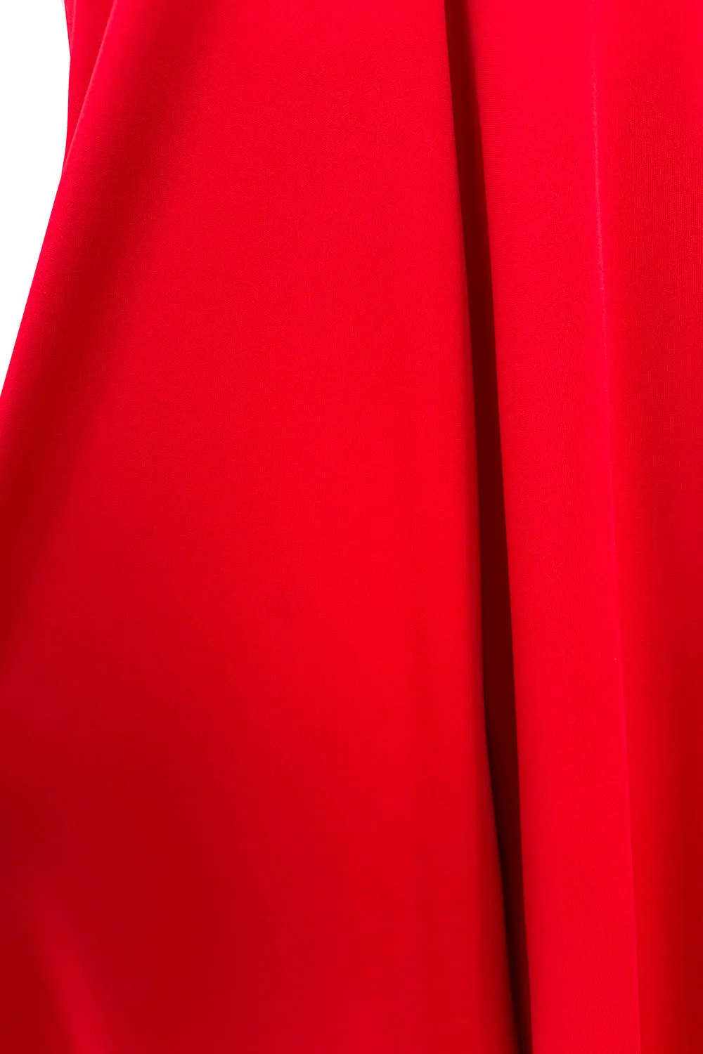 Amazing 1970s Halston Red Jersey Halter Neck Jumpsuit w Open Bare Back & Ultra Wide Legs