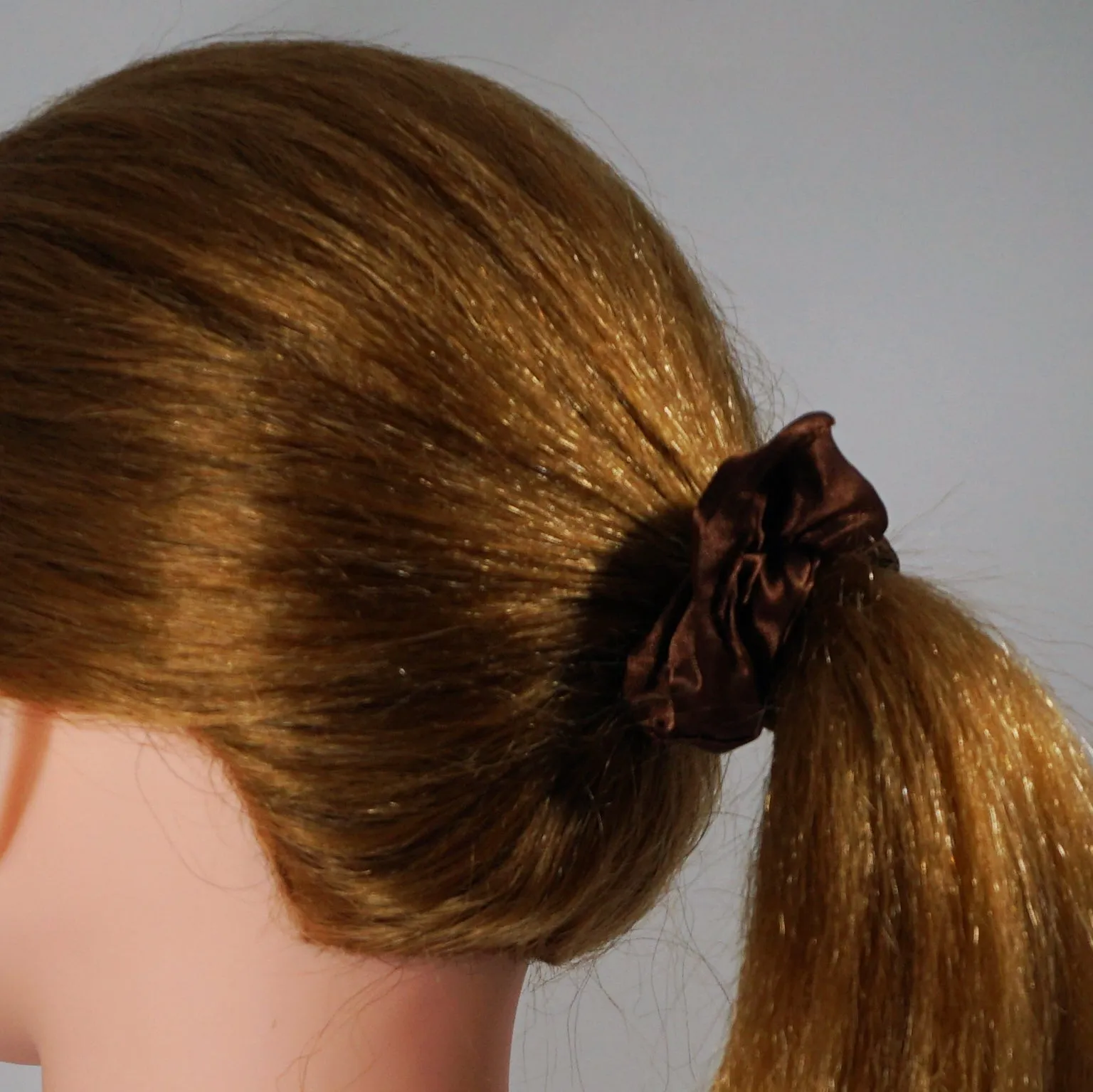 Amelia Beauty Products,  Earth Blend Satin Scrunchies, 3.5in Diameter, Gentle on Hair, Strong Hold, No Snag, No Dents or Creases. 8 Pack
