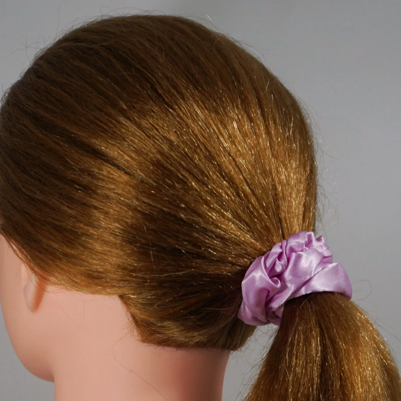 Amelia Beauty Products, Pink Satin Scrunchies, 3.5in Diameter, Gentle on Hair, Strong Hold, No Snag, No Dents or Creases. 8 Pack