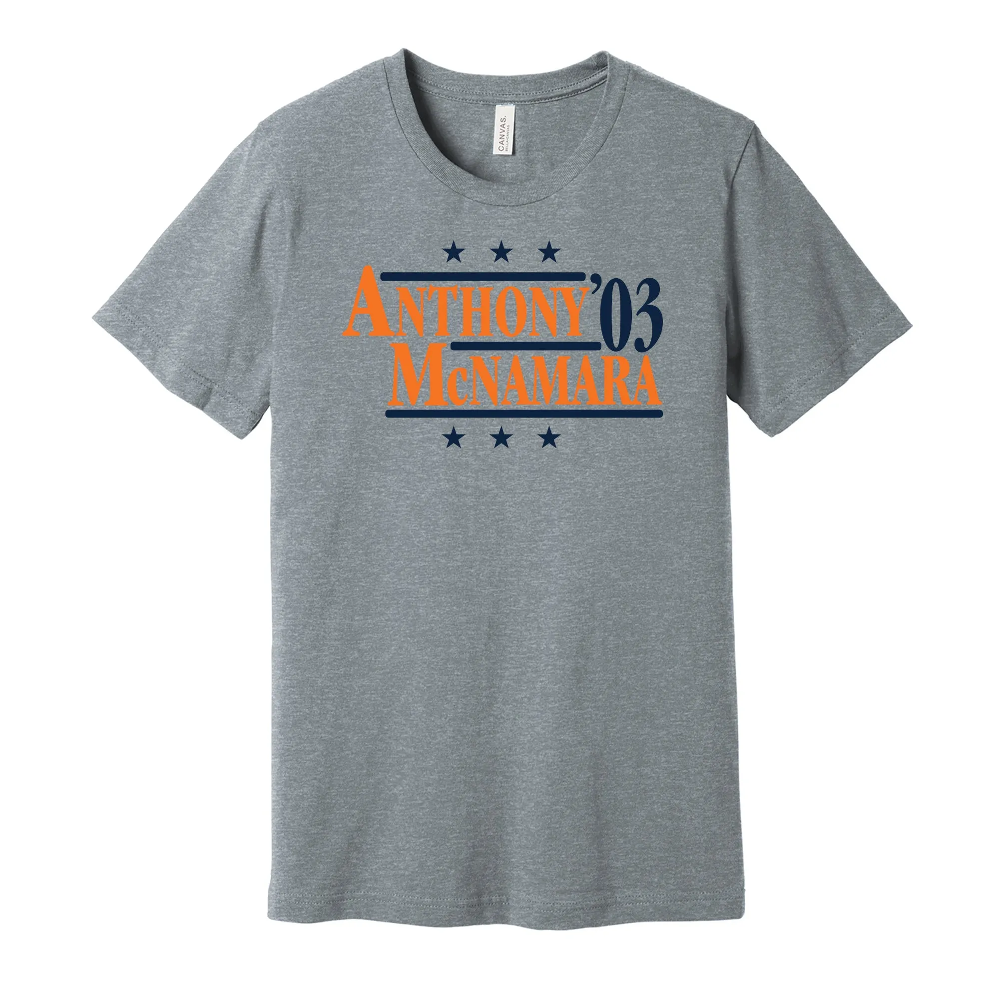 Anthony & McNamara '03 - New York Basketball Political Campaign Parody T-Shirt - Hyper Than Hype Shirts
