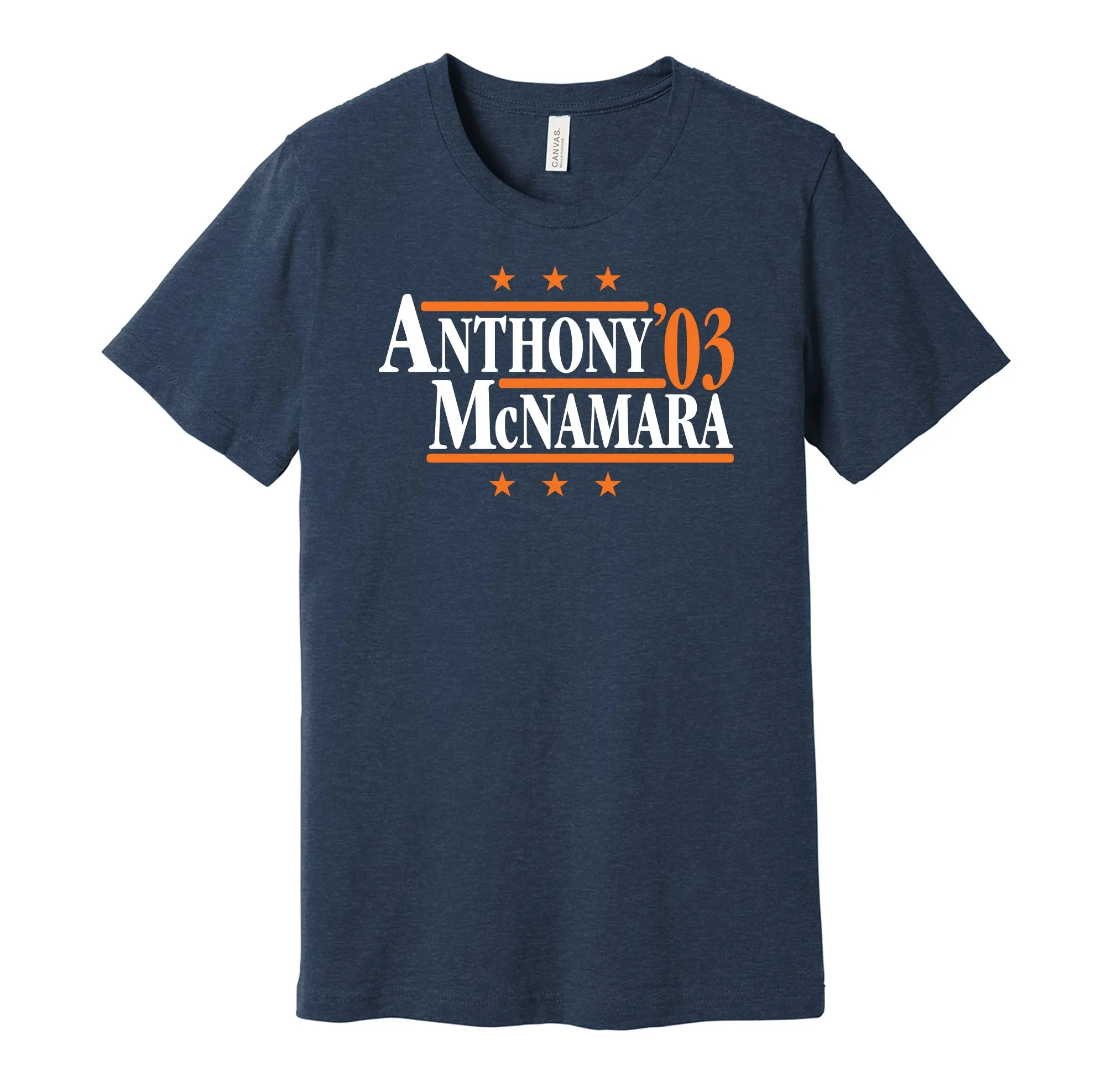 Anthony & McNamara '03 - New York Basketball Political Campaign Parody T-Shirt - Hyper Than Hype Shirts