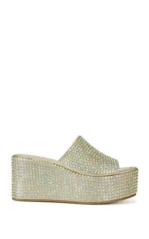Arachna Gold Flatform Sandal