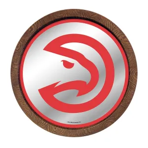 Atlanta Hawks: "Faux" Barrel Top Mirrored Wall Sign