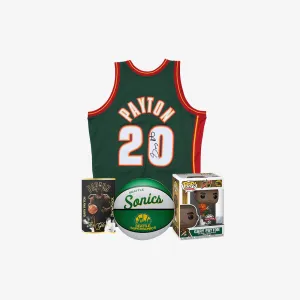 Autographed Gary Payton Seattle Supersonics Jersey Pack