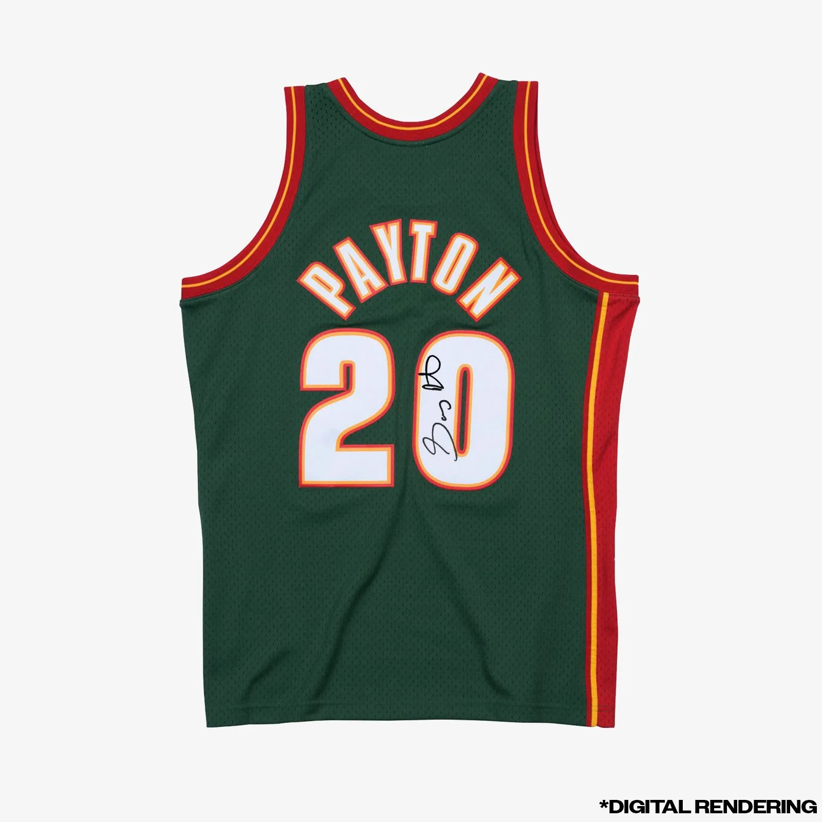 Autographed Gary Payton Seattle Supersonics Jersey Pack