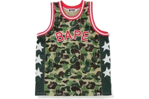 BAPE ABC Camo Basketball Tank Top Green