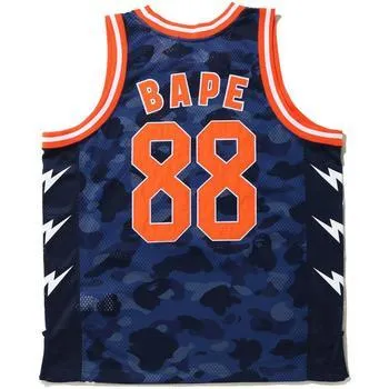 BAPE Color Camo Basketball Tank Top Navy