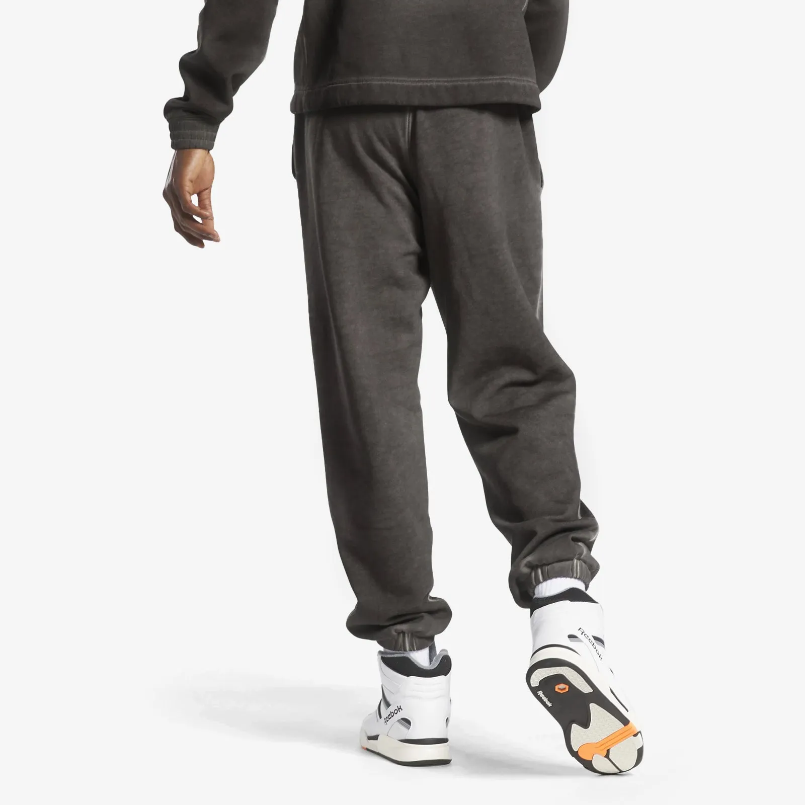 Basketball Court Top Bi-Dye Fleece Pants - Black