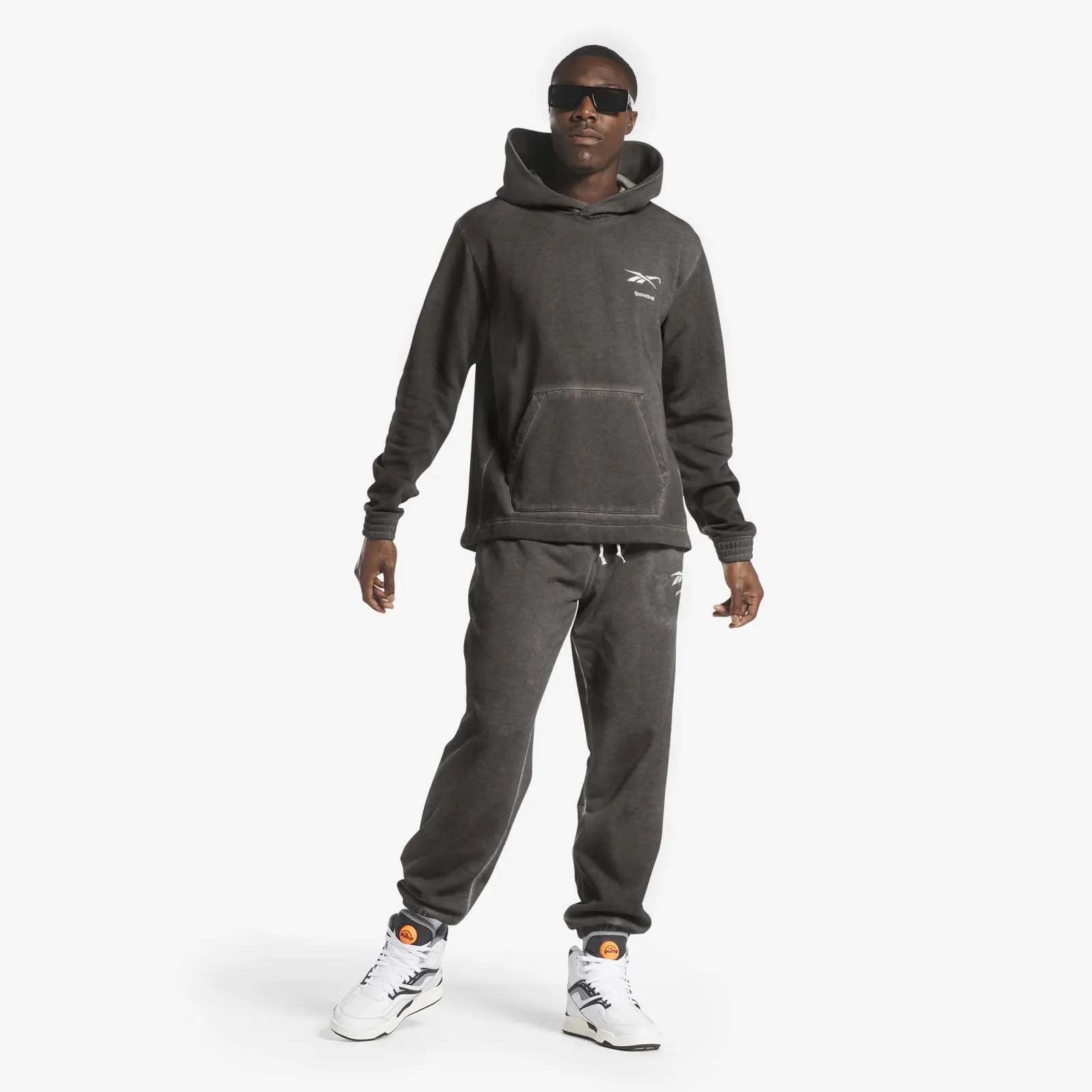 Basketball Court Top Bi-Dye Fleece Pants - Black