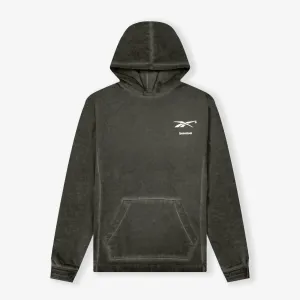 Basketball Court Top Bi-Dye Hoodie - Black