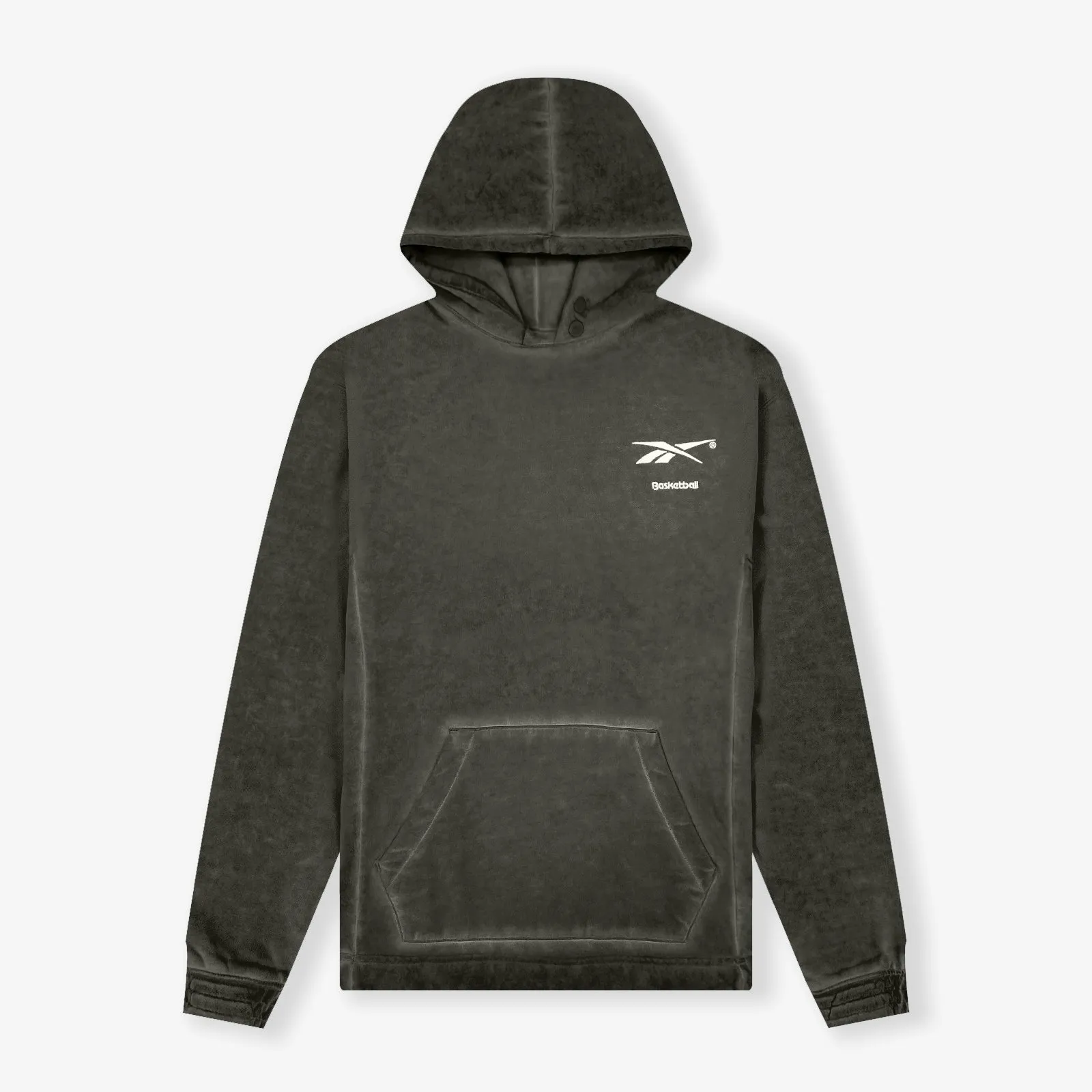Basketball Court Top Bi-Dye Hoodie - Black