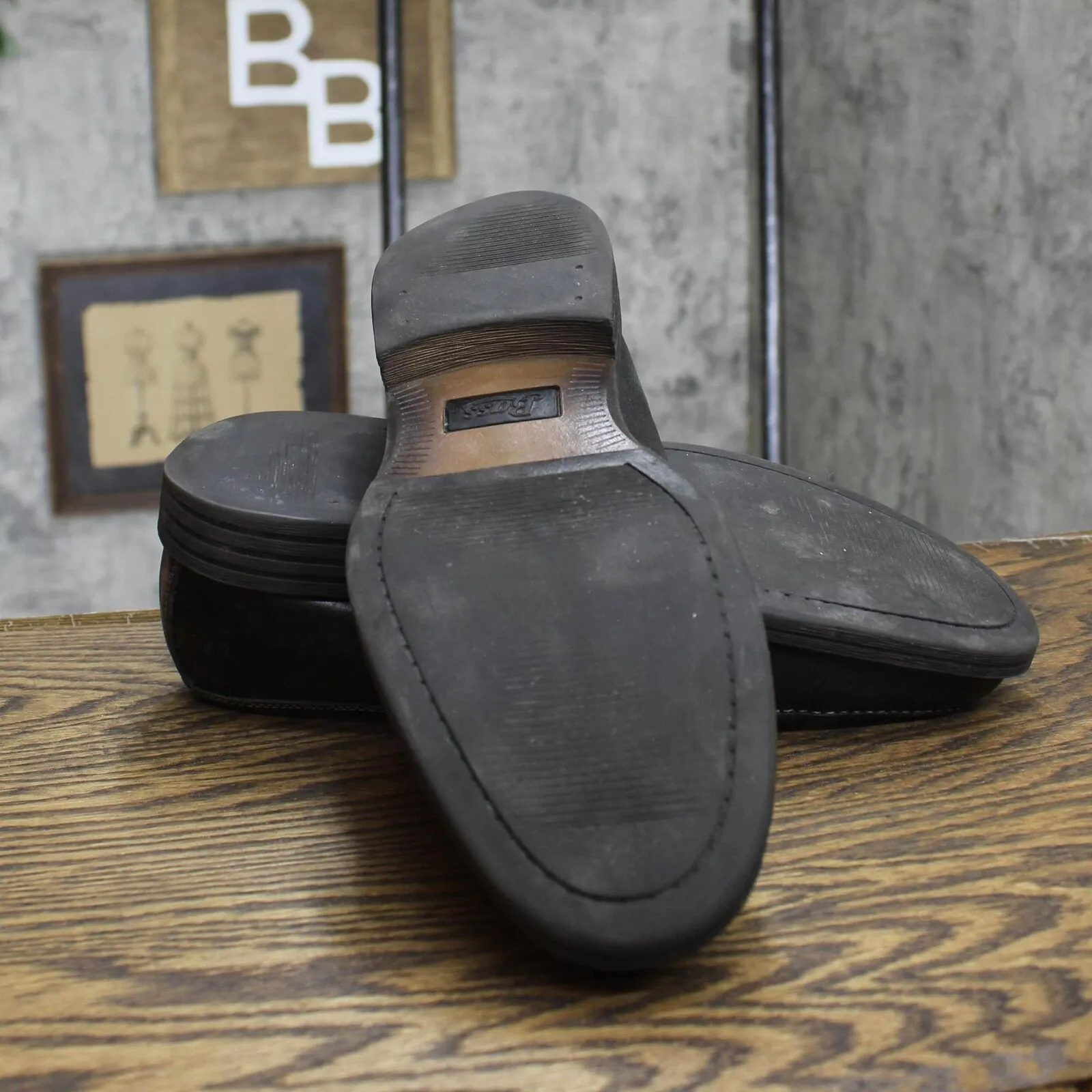Bass Mens Pull On Loafers Dress Shoes 166689cc0a4c2b Black 7.5M