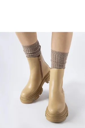 Beige boots with rubber insert D'Isola