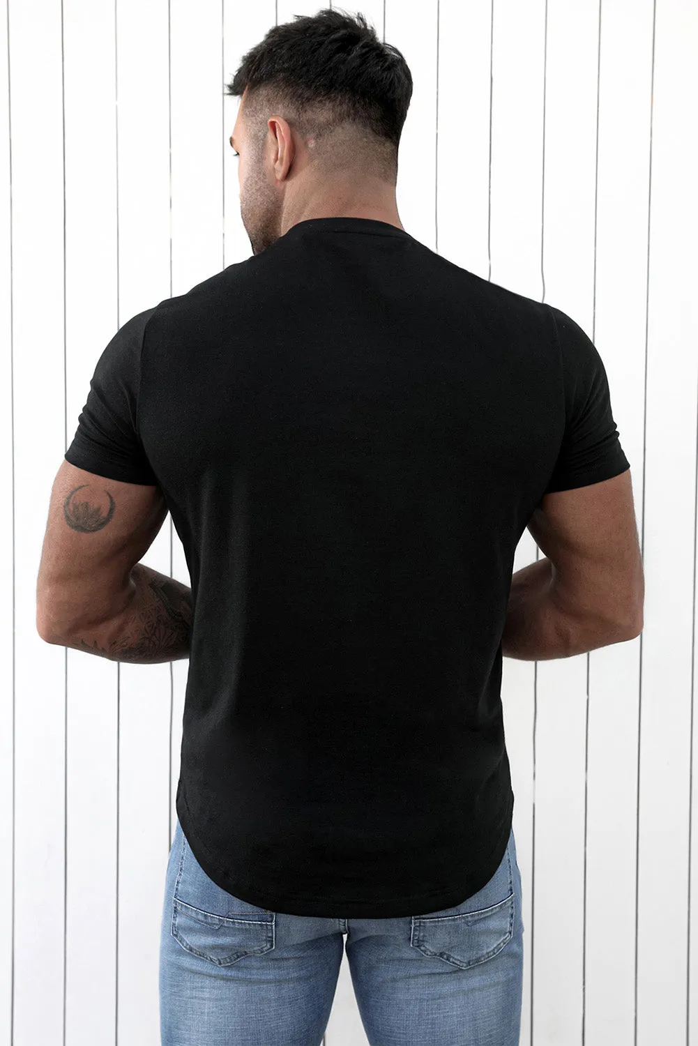 Black It's In My DNA Basketball Print Short Sleeve Men's T Shirt