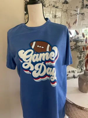 Blue Bella Soft Style Game Day Tee -Unisex Adult Sized Sports Shirt/ Football Mom Tee