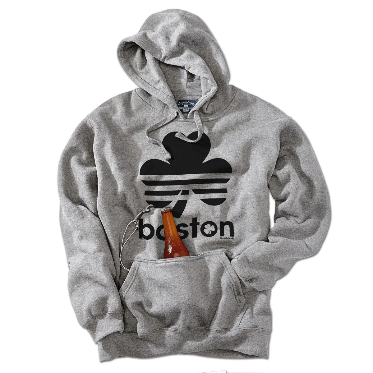 Boston Shamrock Blackout Tailgater Hoodie