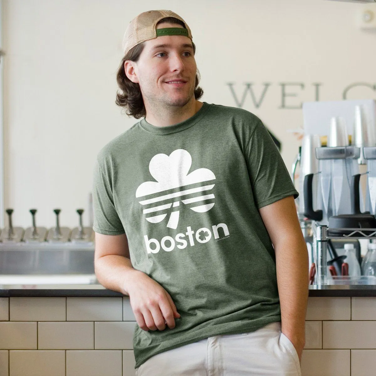 Boston Shamrock Retro T-Shirt