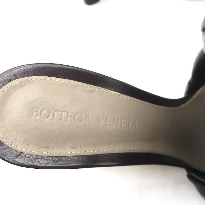 Bottega Veneta Board Crisscross Sandals Espresso Intrecciato Leather Size 39