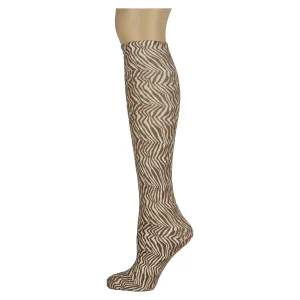 Brown Zebra Youth Knee Highs