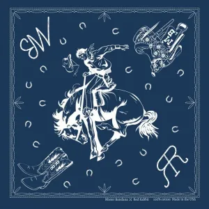 Buckskin Rider Bandana: Navy