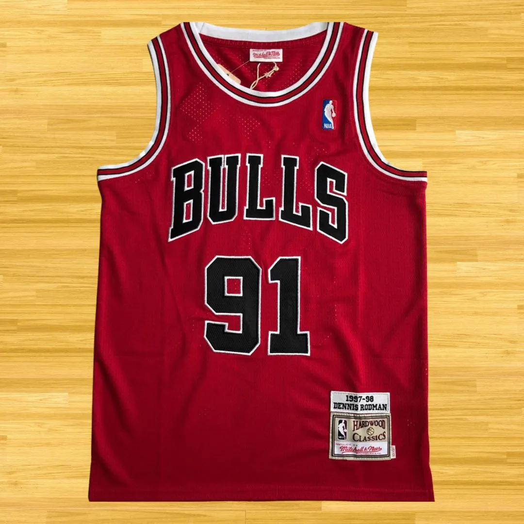 Bulls - Dennis Rodman - Retro Jersey - Red