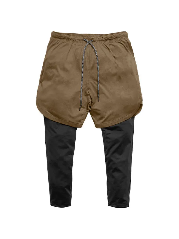 Casual Basketball Running And Fitness Two-In-One Shorts