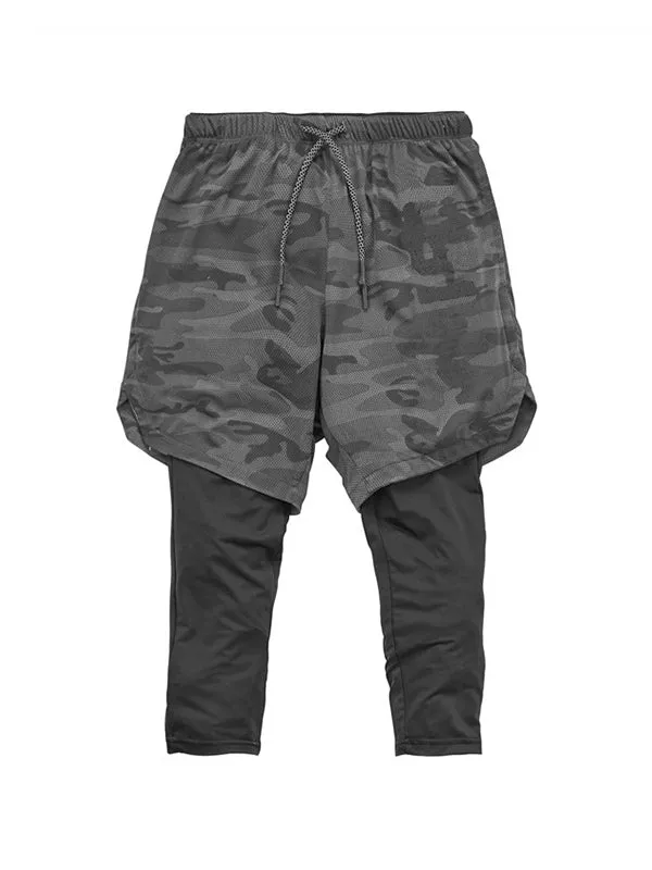 Casual Basketball Running And Fitness Two-In-One Shorts