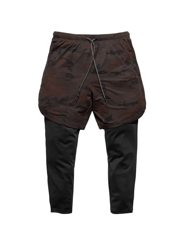 Casual Basketball Running And Fitness Two-In-One Shorts