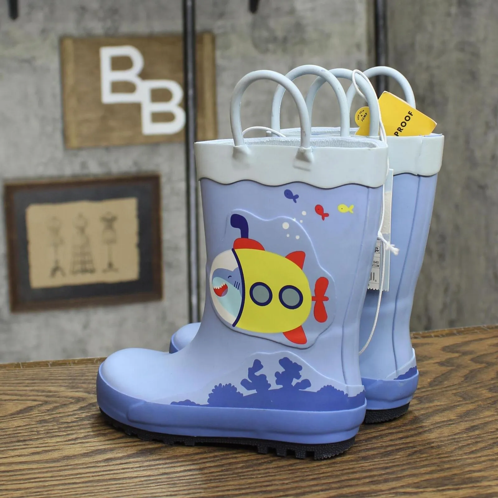 Cat & Jack Toddler Boys Jasper Pull-On Rain Boots 86806905 Blue 8T