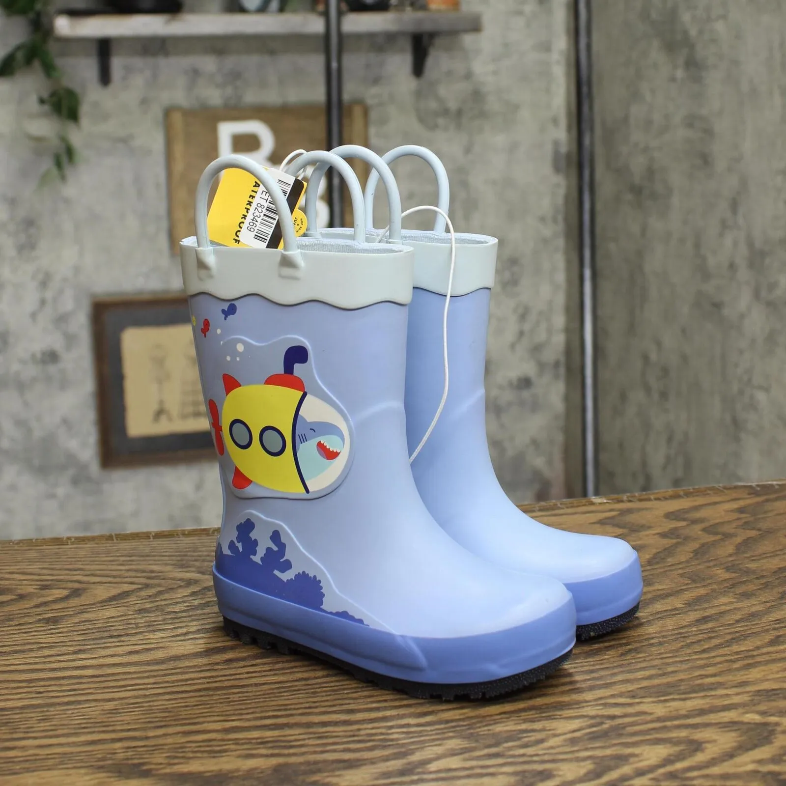 Cat & Jack Toddler Boys Jasper Pull-On Rain Boots 86806905 Blue 8T
