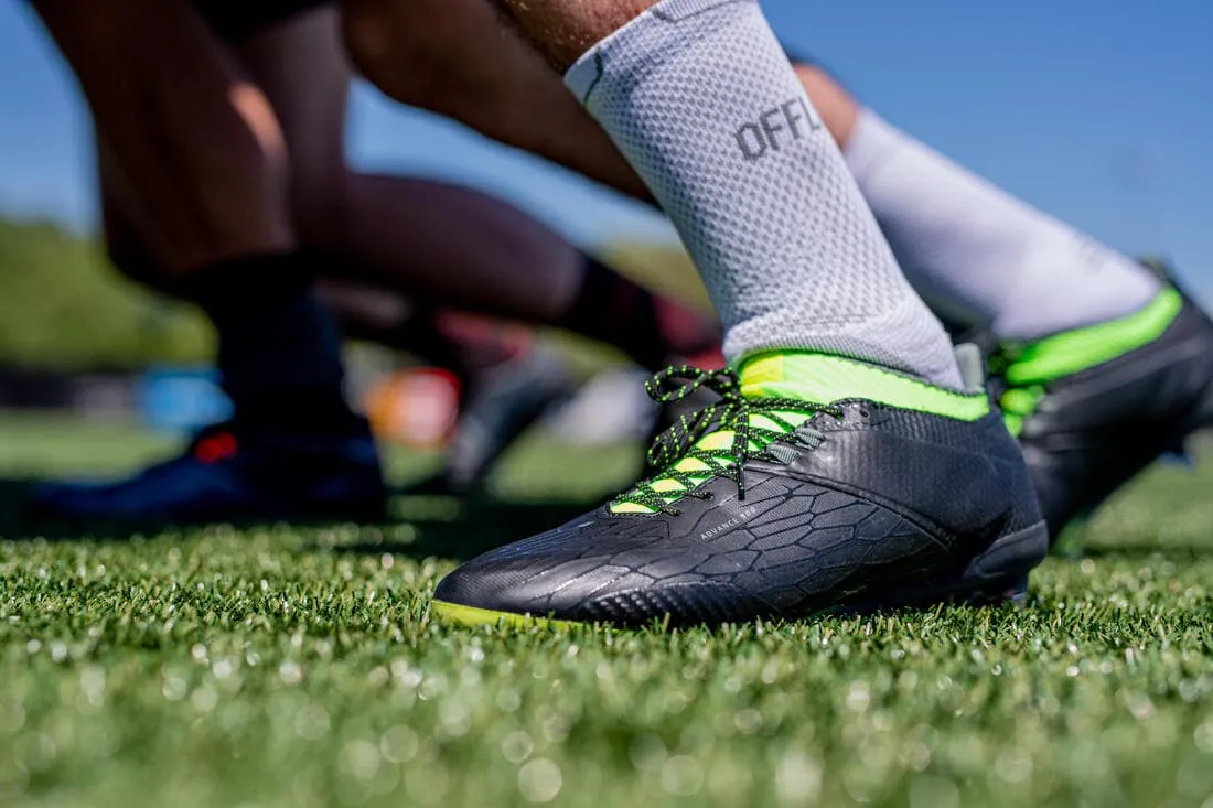 Chaussettes de rugby antidérapantes R500 Mid