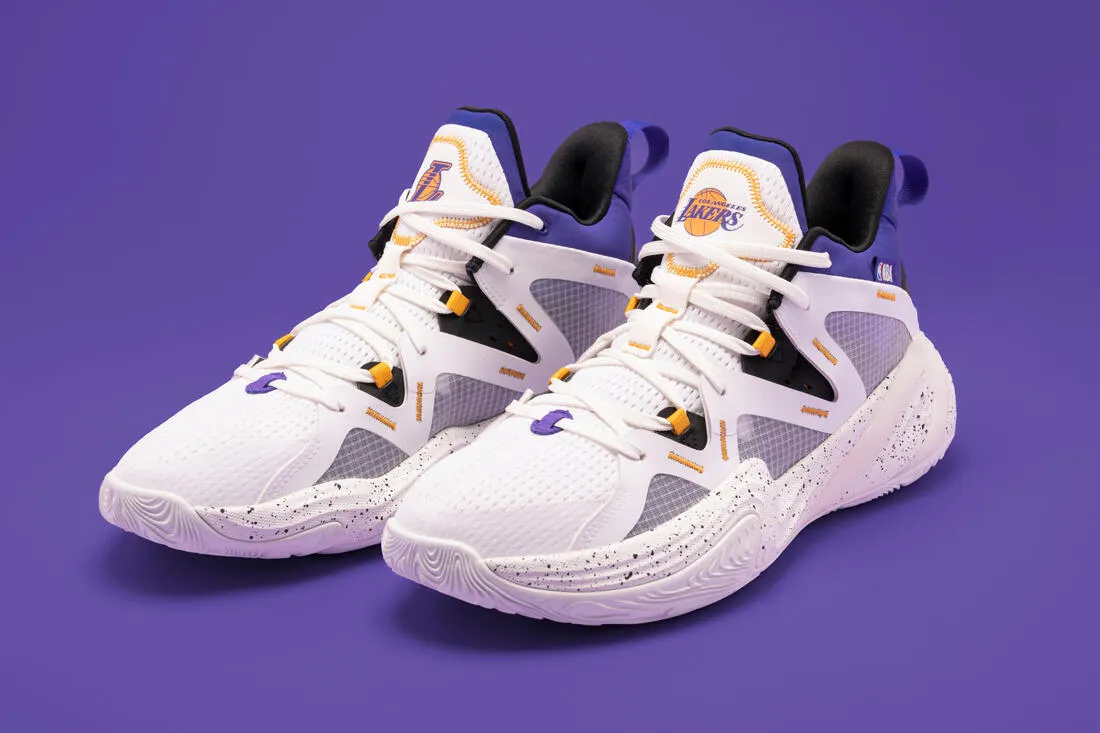 CHAUSSURES DE BASKETBALL LOS ANGELES LAKERS HOMME/FEMME -  900 NBA MID-3 BLANC