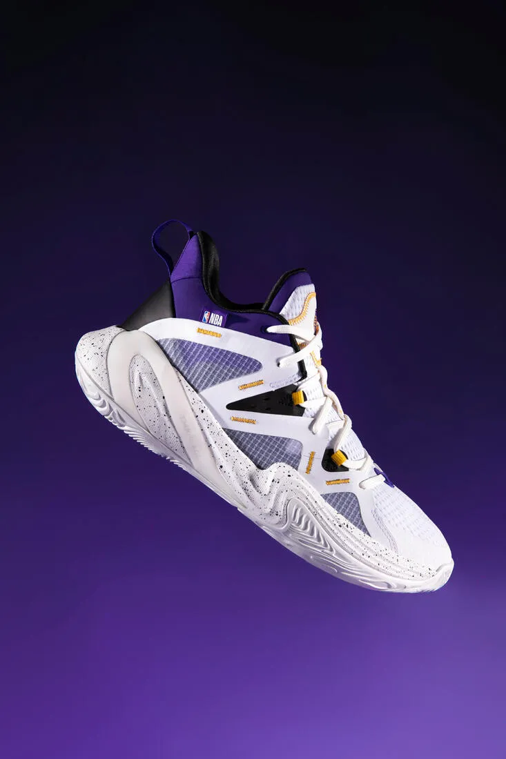 CHAUSSURES DE BASKETBALL LOS ANGELES LAKERS HOMME/FEMME -  900 NBA MID-3 BLANC