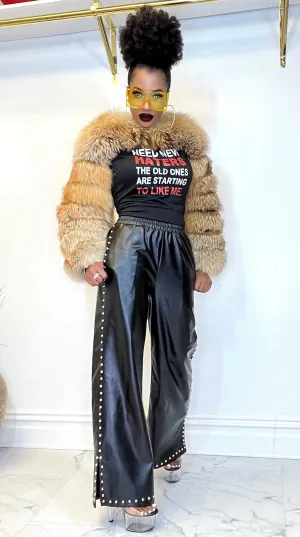 CHEERS TO THAT | FAUX LEATHER PANTS