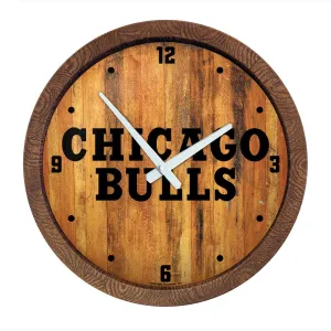 Chicago Bulls: Logo - "Faux" Barrel Top Clock