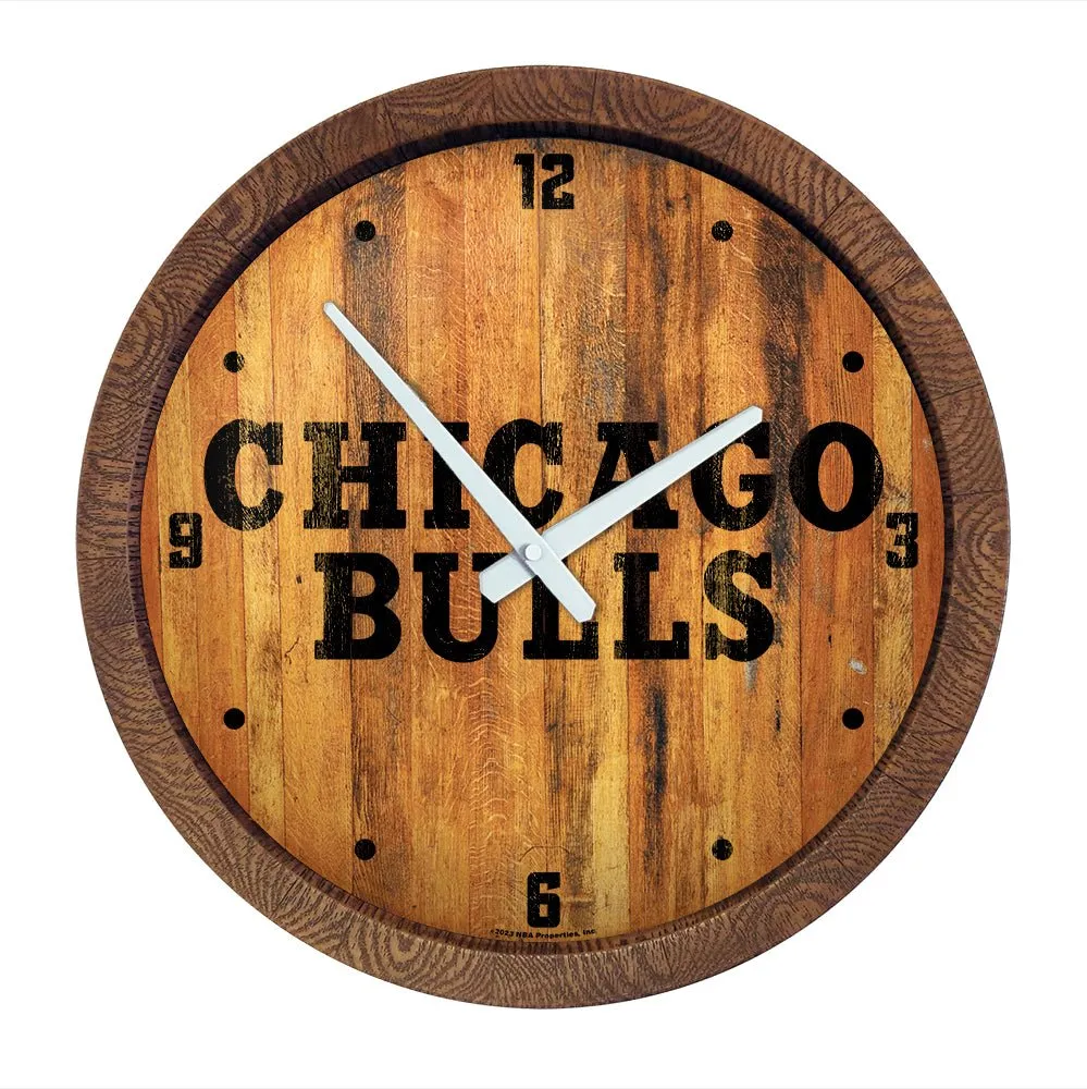 Chicago Bulls: Logo - "Faux" Barrel Top Clock