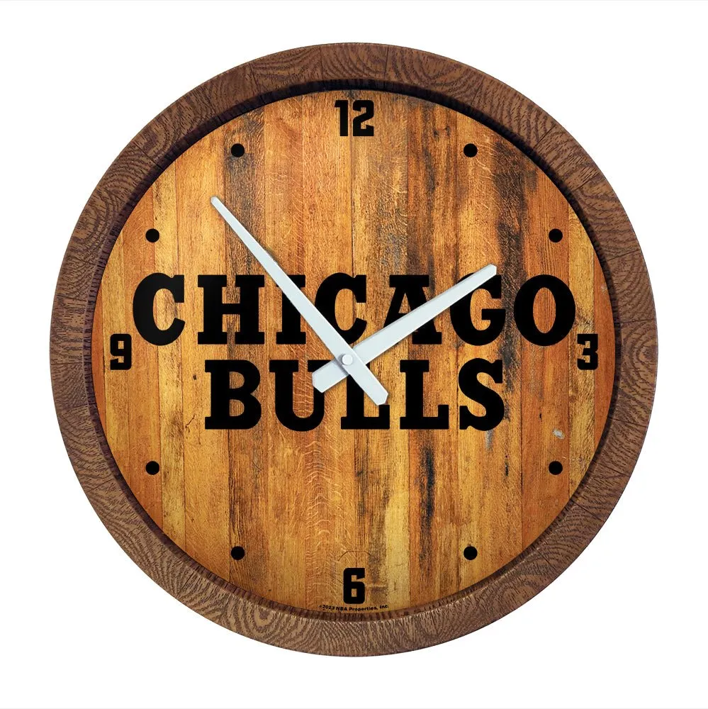 Chicago Bulls: Logo - "Faux" Barrel Top Clock