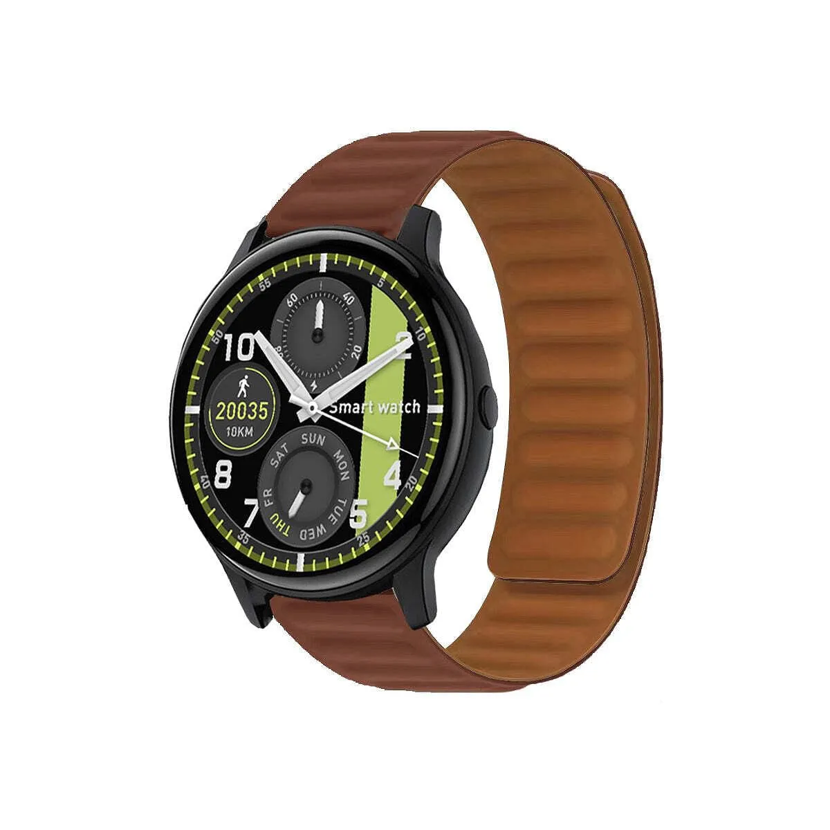 Color: Round - Brown - SmartPRO Smartwatch With Magnetic Belt And Activity Track