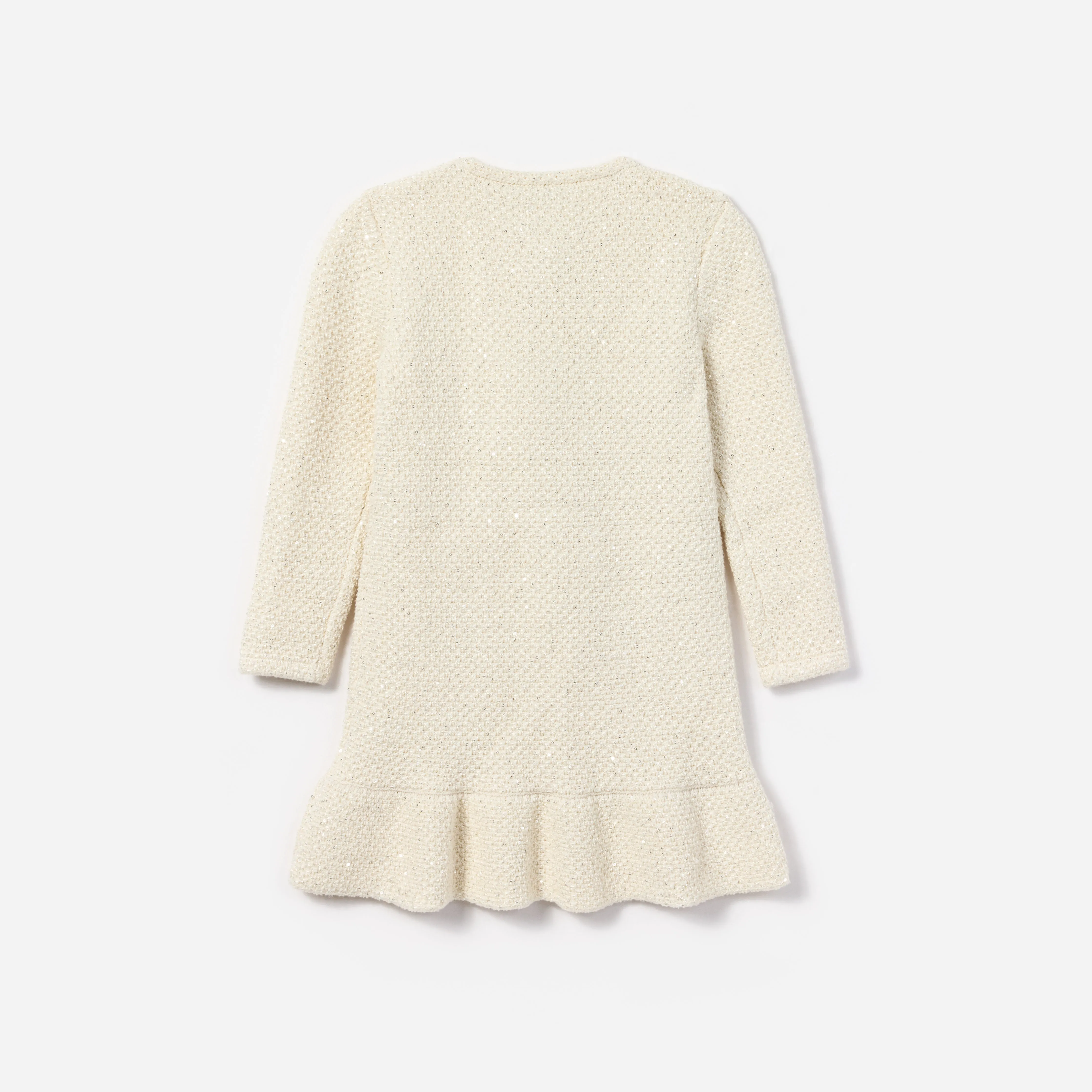 CREAM SEQUIN KNIT DRESS