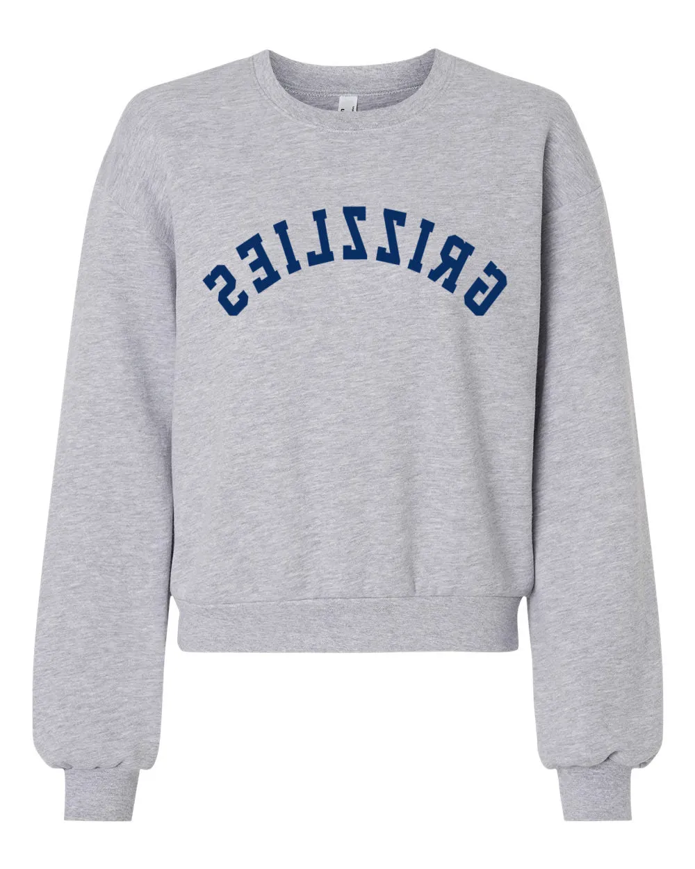 Cropped Balloon Sleeve Grizzlies Sweatshirt/ Adult Memphis  Basketball Sweatshirts/ Grizz Sweatshirt
