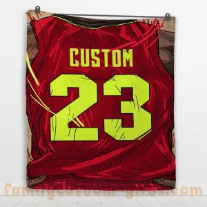 Custom Premium Quilt Blanket Atlanta Jersey Basketball Personalized Quilt Gifts for Her & Him