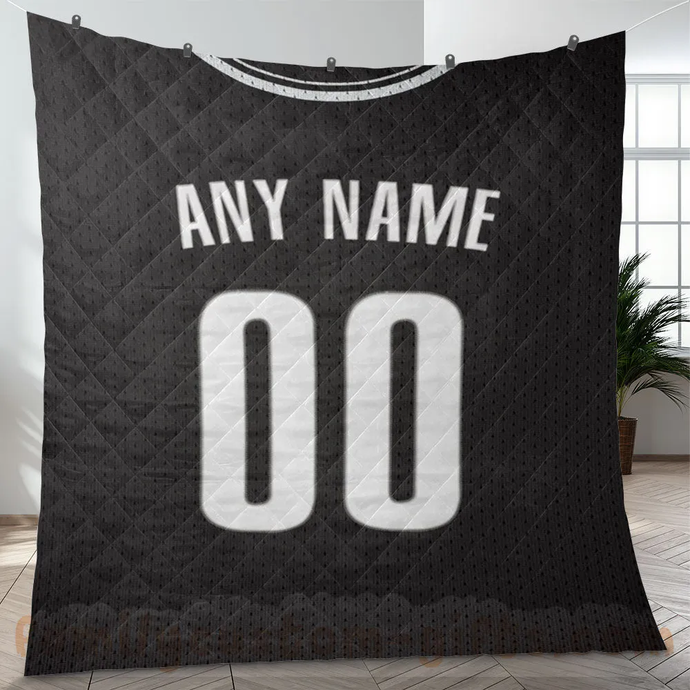 Custom Premium Quilt Blanket Brooklyn Jersey Basketball Personalized Quilt Gifts for Her & Him